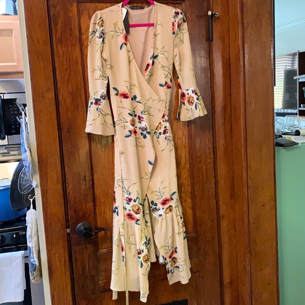 Floral wrap dress